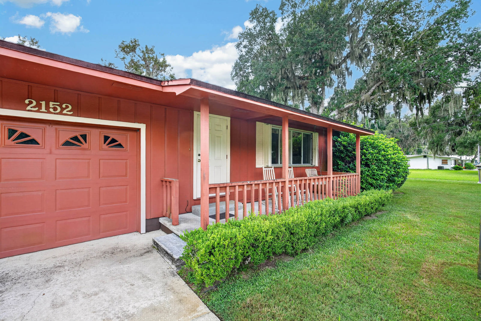 Covered front porch at 2152 Swoope Drive